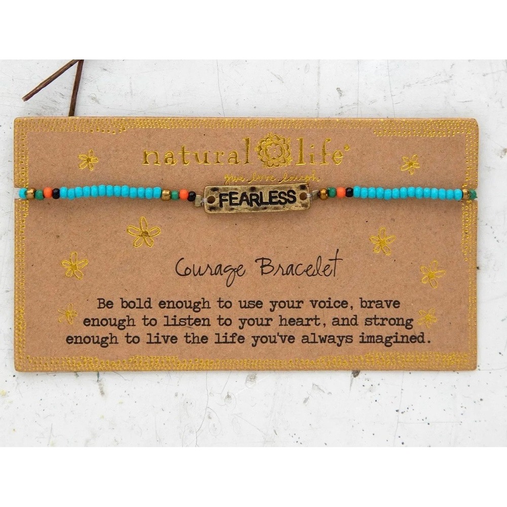 Natural Life "Fearless" Courage Bracelet. NEW.